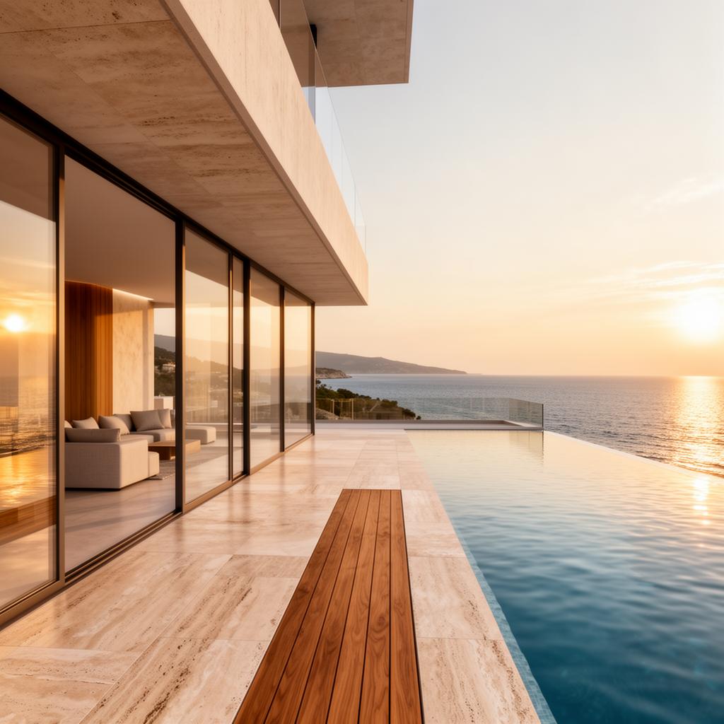 Cliffside villa with infinity pool